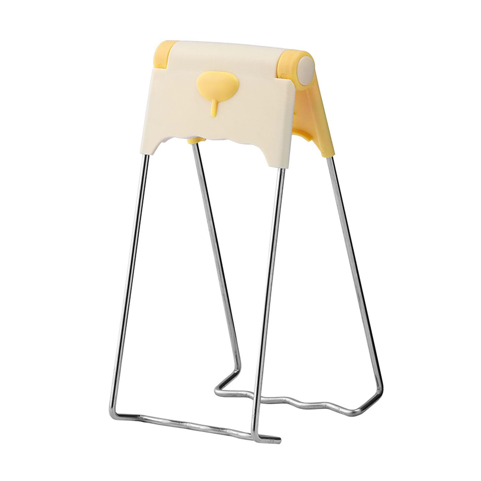 Plastic Metal Dish Plate Clip Professional Home Kitchen Ergonomic Pan Hot Plate Tongs for Men Women yellow