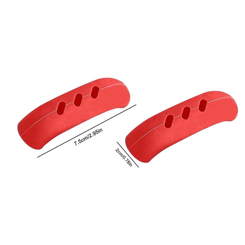 1Pair of Silicone Handles Anti-Scalding Non-Slip SilicOne Pot Handle Cover Heat Insulation Handle Cover Kitchen Accessories red