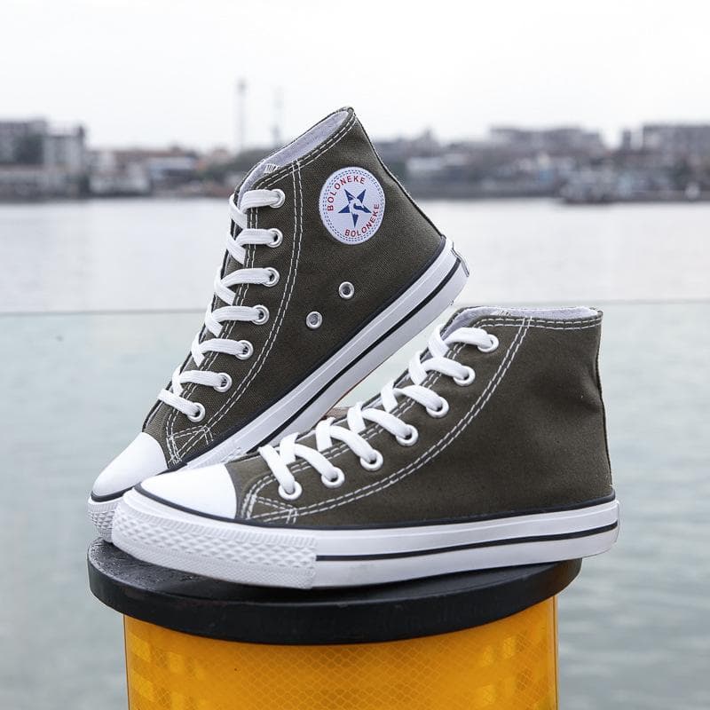 College Style Solid Color Couple, High-Top Canvas Shoes Men'S And Women'S Shoes 1970 Retro 35