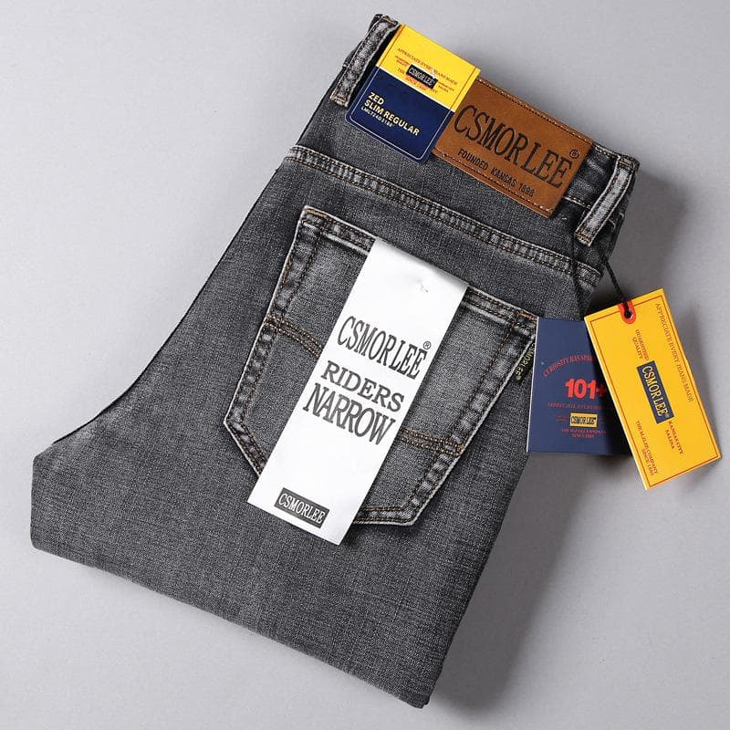 Jeans Men Straight Loose Elastic Slim Spring and Autumn Models Nostalgia Long Trousers Men Tide Trousers 40