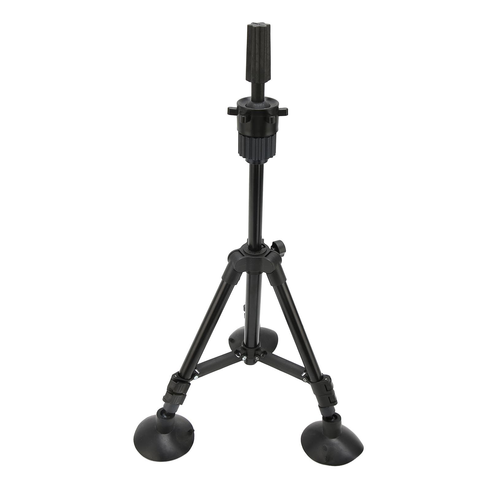 Wig Head Holder Suction Aluminium Alloy Portable Adjustable Wig Head Bracket for Beauty Salon Black