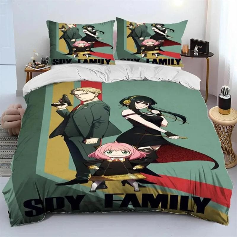 Anime SPY×FAMILY Anya All Season Duvet Cover Bedding Comforter sets Soft Quilt Cover and Pillowcases Single/Double/Queen/King 135x200cm 2pcs