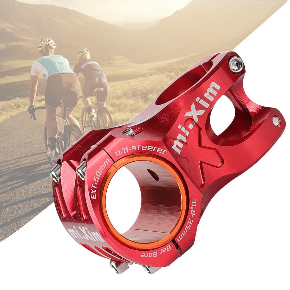 31.8*50mm Aluminium Alloy Short Bike Bar Handlebar Stem Riser Bicycle Parts(red)