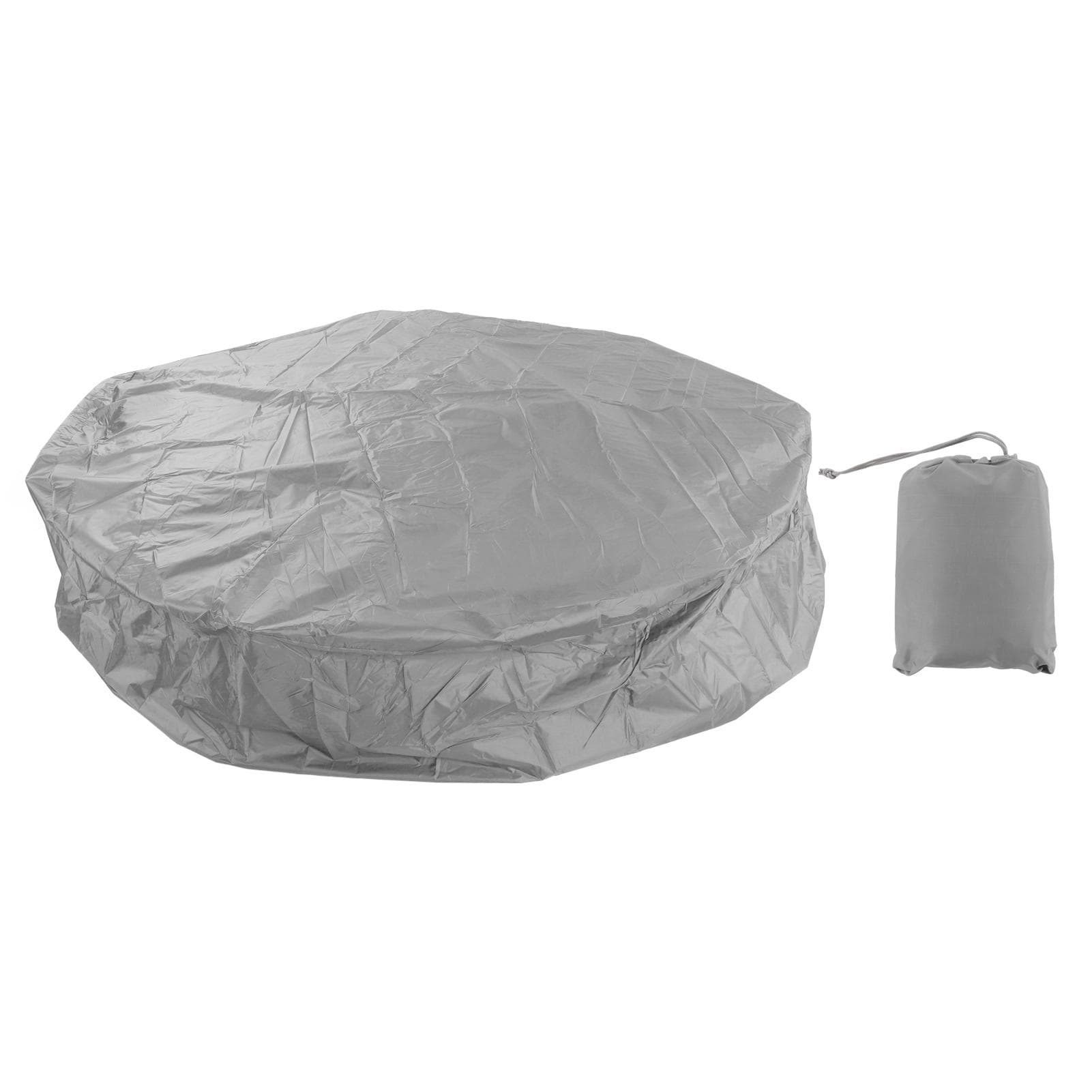 Outdoor Furniture Dust Covers Round Bathtub Cover 190 Silver Polyester Taffeta Hot Tub Waterproof 190x90cm gray