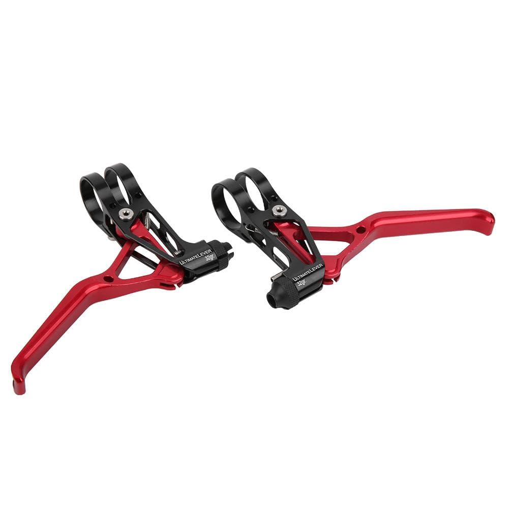 Mountain Bike Brake Handlebar Bicycle Aluminium Alloy Braking Lever Handle AdjustableBlack Red red/black