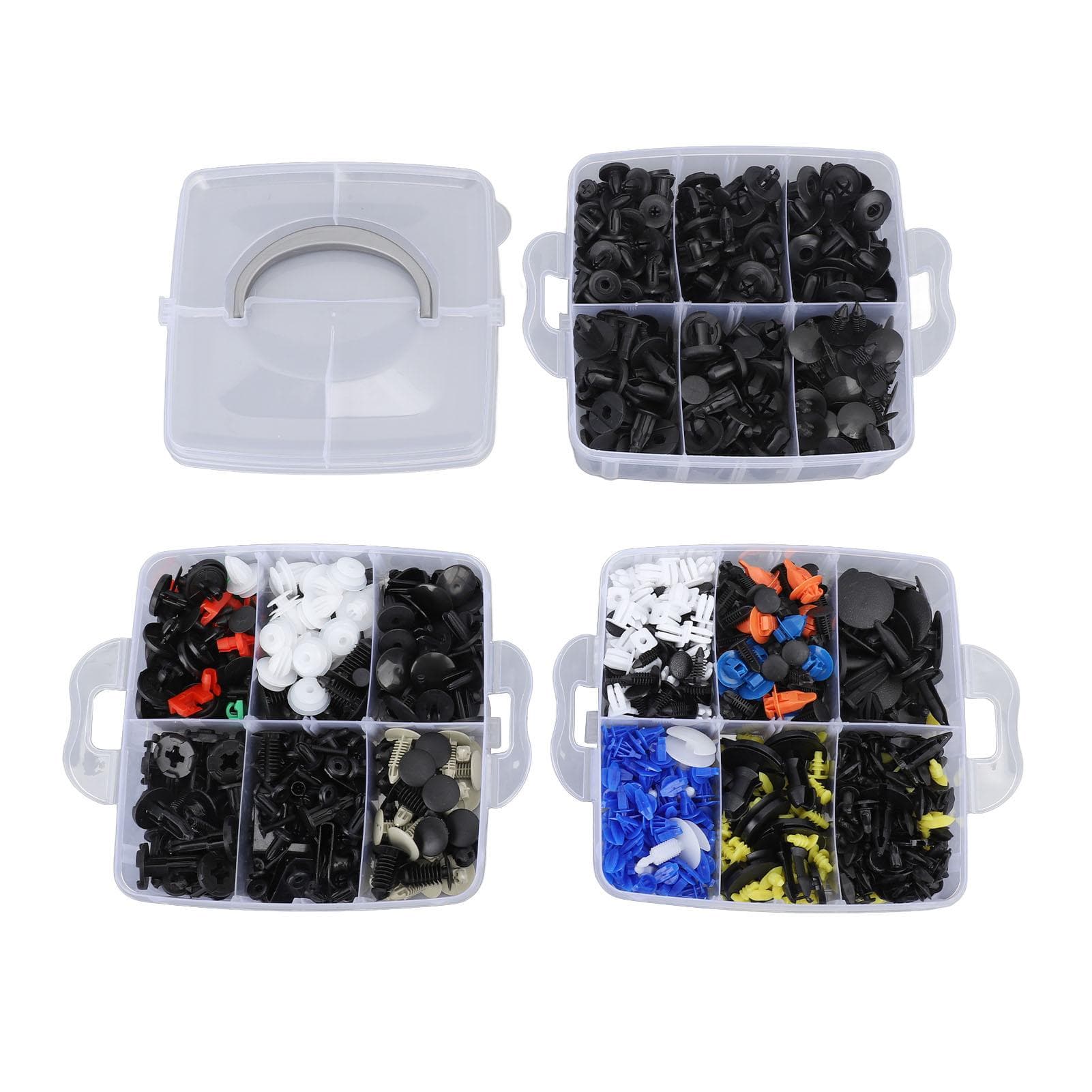 970PCS Car Bumper Clips Kit with Remover Tools Auto Push Pin Rivets Set Universal for Automotives