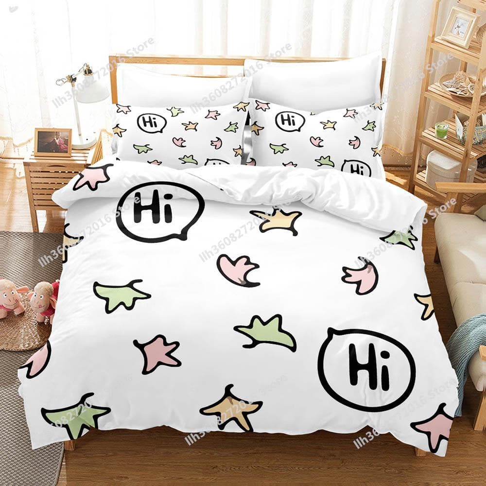 Heartstopper Bedding Set Single Twin Full Queen King Size Bed Set Adult Kid Bedroom Duvetcover Sets 3D Print Anime Maple Le EU Single(135x200cm)