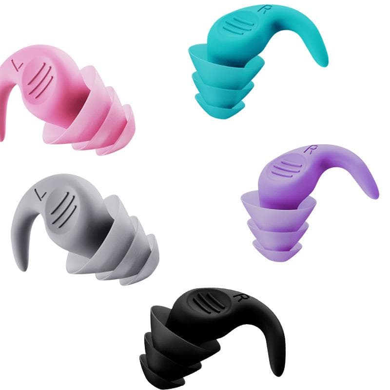 2 Pcs /set Antinoise Earplugs Sound Insulation Ear Proctection Earplugs for Sleeping Reduction Waterproof Earplugs Silicone Soft Comfortable Earplugs grey