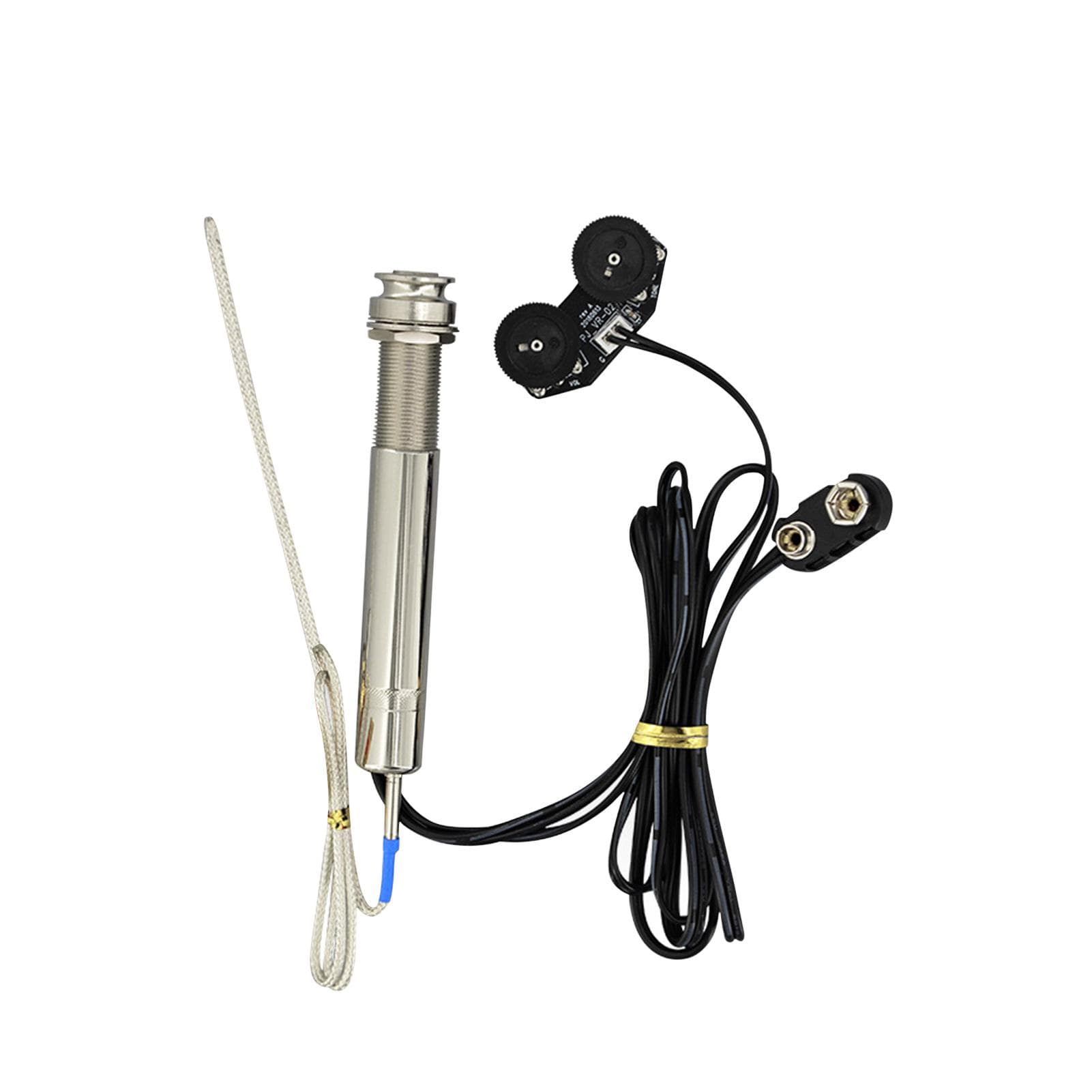 Pen Tube Style Acoustic Guitar Undersaddle Pickup Active Pickup Volume and Tone Controls with silver