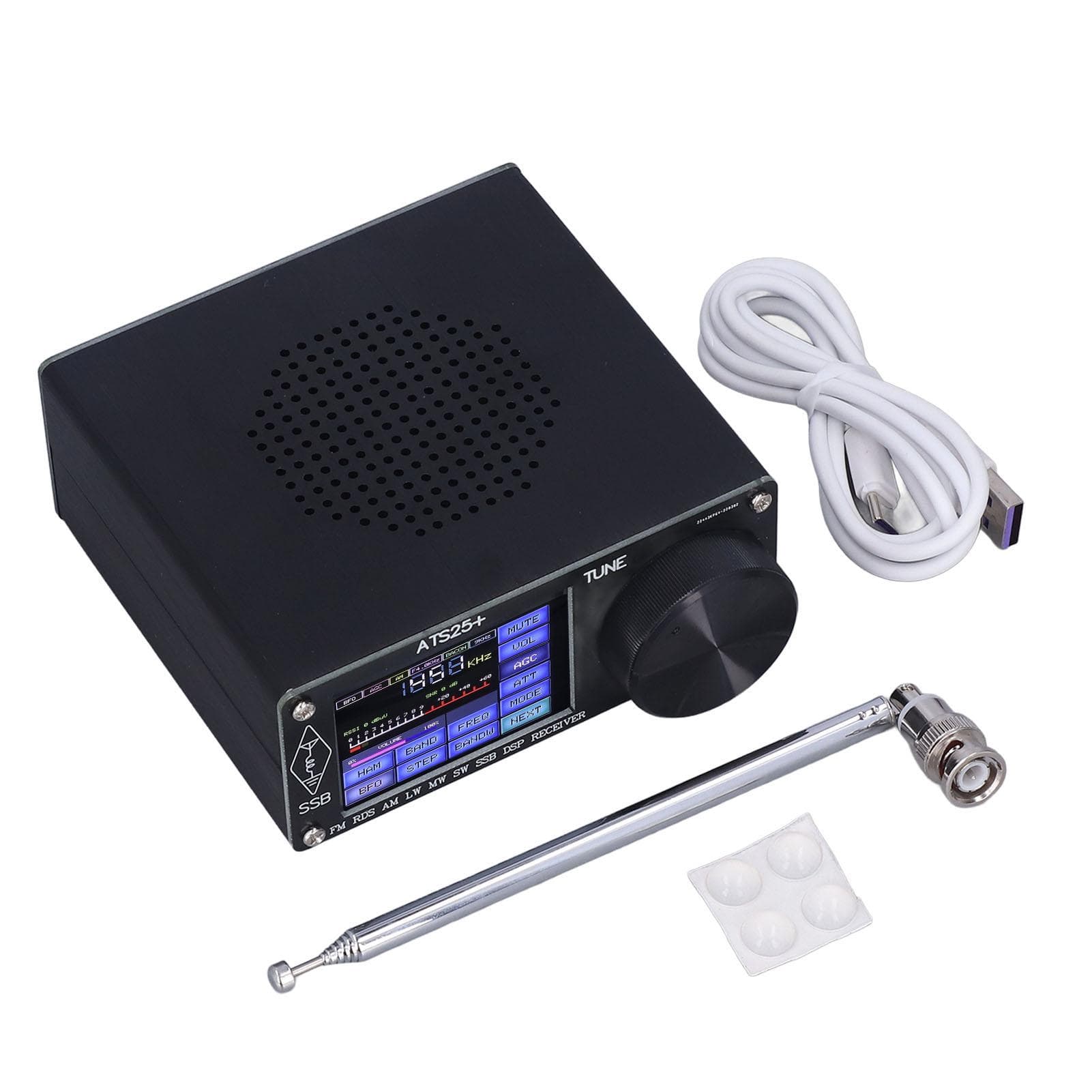 All Band Radio Receiver Portable FM LM SSB HAM Radio Receiver with 2.4in Color Touch Screen