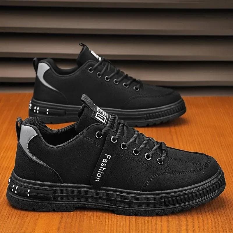 Lightweight Safety Shoes for Men Work Shoes Steel Toe Cap Working Sneakers Men Breathable Shoes Construction Shoe 2024 44 black