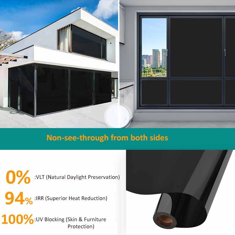 Heat Insulation Window Privacy Film Anti-Glare One-Way Mirror Solar Film Home Shop Windows UV Blocking 30cm*1m