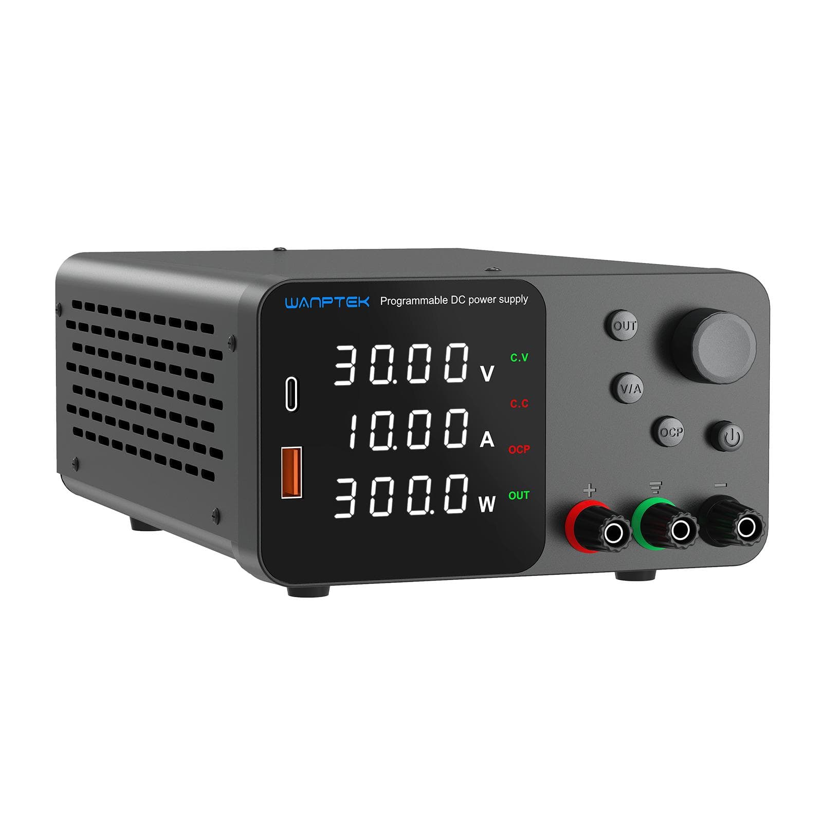 WANPTEK Variable DC Power Supply 160V 2A Bench Power Supply with 4Digits LED Display Adjustable UK Plug 30V 5A black