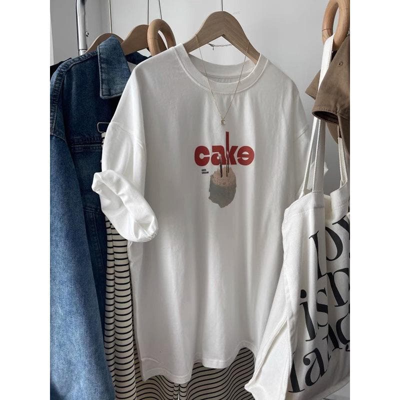 Cotton T-shirt Women's Short-sleeved Summer New Large-size Thin Meat-covering Bottoming Shirt Top Women XXXL