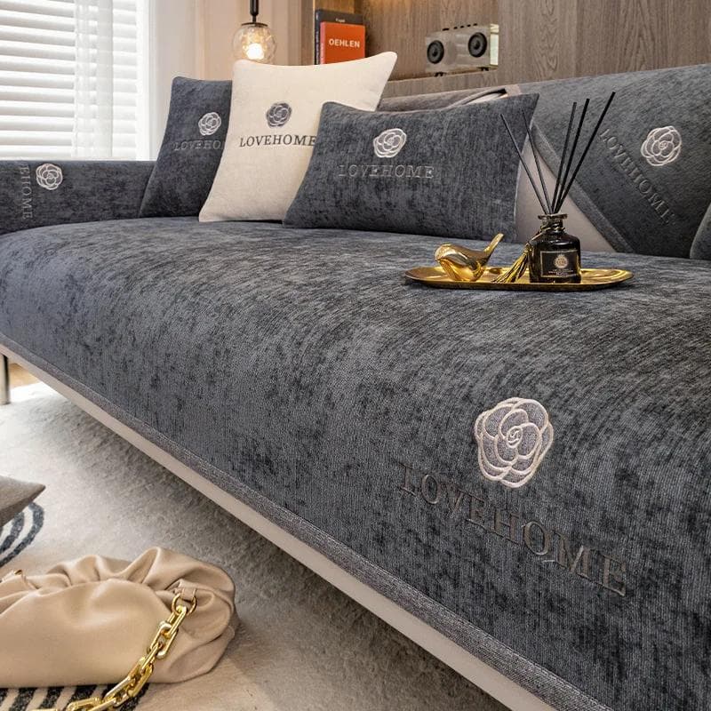 Luxury Leather Sofa Cover Seat Cushion Non-slip Wide Edging Case Couch Cover Sofa Towel Modern Simple Universal Sofa Protection 90x160cm 1pcs