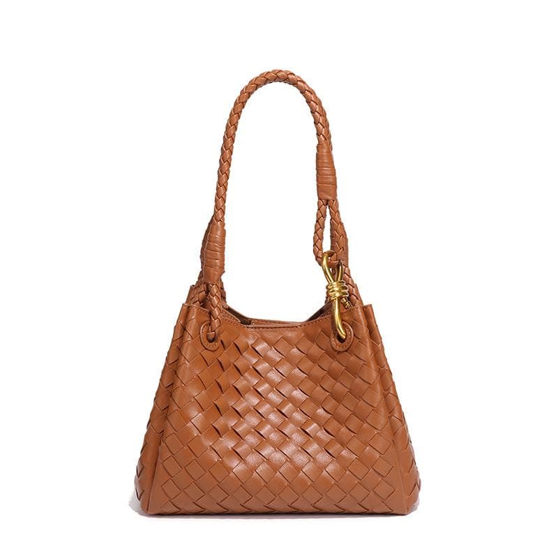 Versatile Woven Bucket Bag, Hand-held Parachute, Crossbody Women's Bag, Two-piece Set, Mother and Child Single-shoulder Underarm Bag