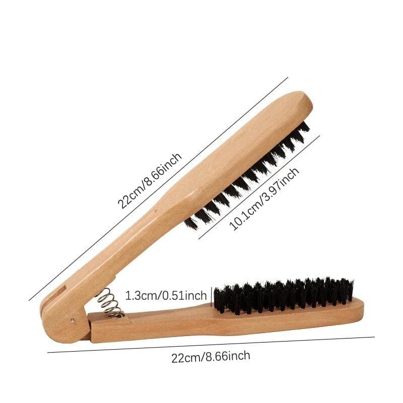 1Pcs Professional Hair Straightener Bristle Straight Hair Double Brush V-shaped Comb Clip Does Not Hurt Styling Tools DIY Home