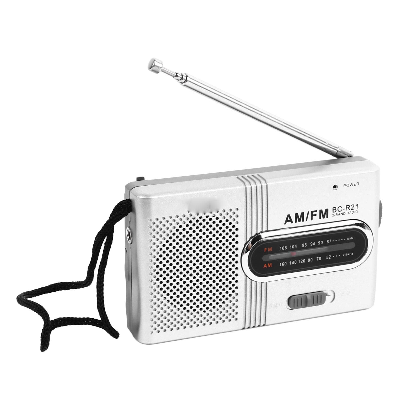 Radio Player Pointer Type Portable Stable Signal Battery Operated Clear Sound for Morning Exercise