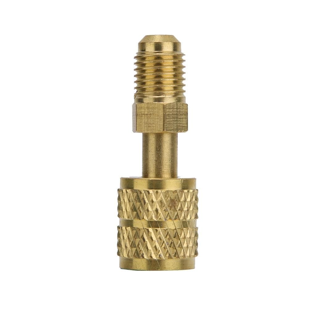 New R410 Brass Adapter 1/4 Male to 5/16 Female Charging Hose to Pump High Quality