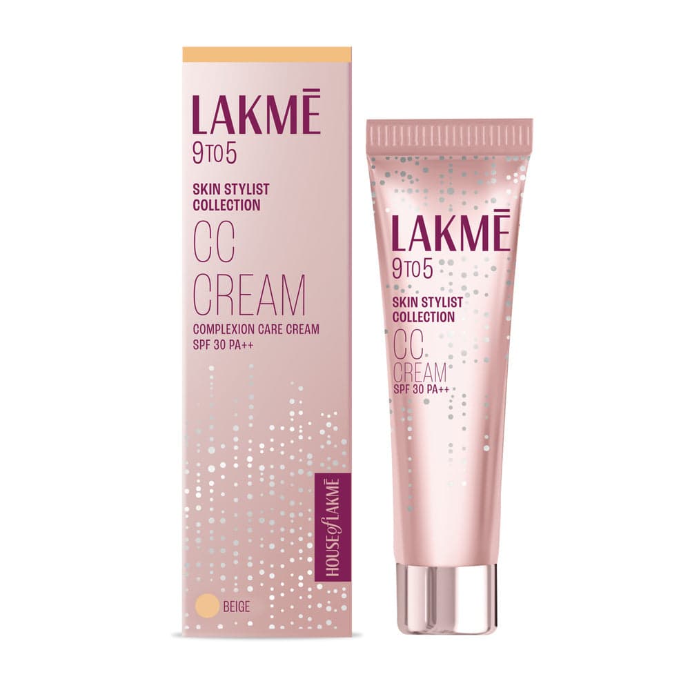 Lakme 9 To 5 Complexion Care Face CC Cream, SPF 30, Conceals Dark Spots & Blemishes, 30 g Beige, 30g