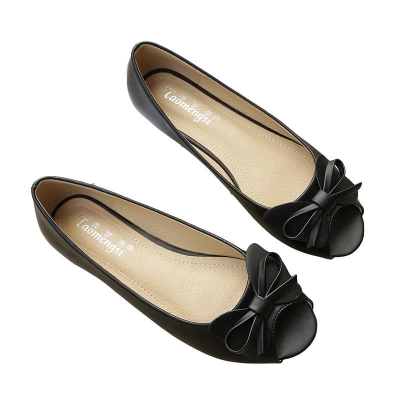 Sandals Women's New Temperament Fish Mouth Mother Shoes Gentle Bowknot Non-slip Soft Bottom Single Shoes Large Size Women's Shoes 33