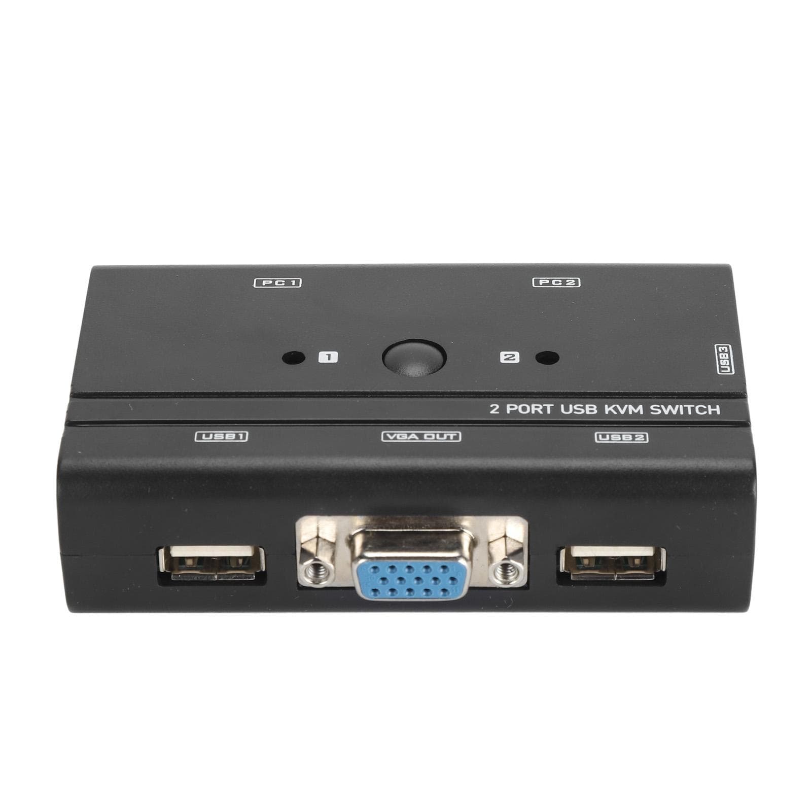 VGA USB KVM Switch 2 Port Manual VGA KVM Switch for 2 PC Sharing 1 Video Monitor Keyboard Mouse