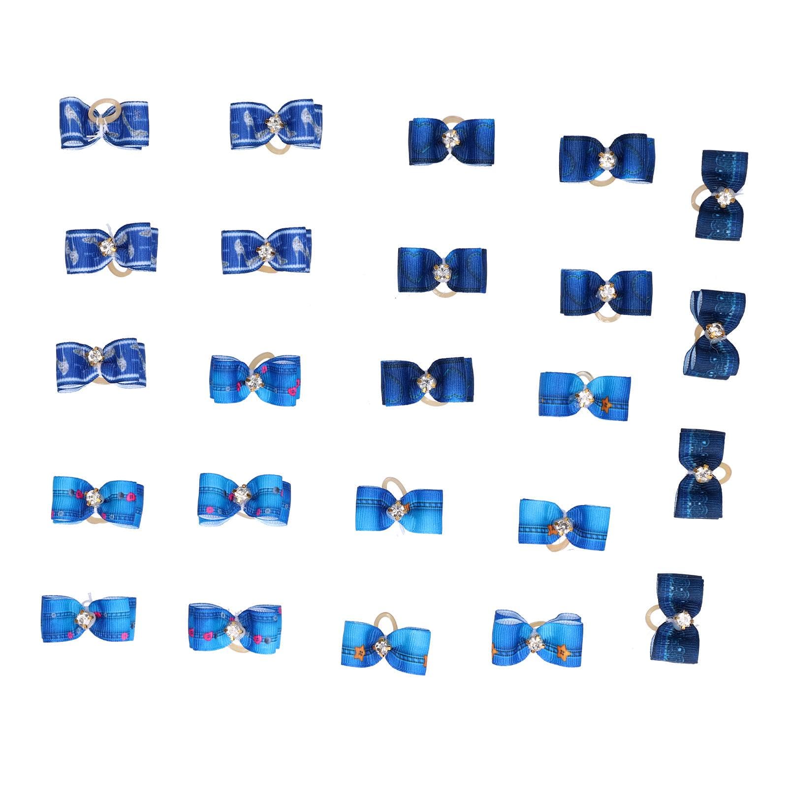 Pet Hair Bows Cute Fashionable Dog Small Bowknot Hair Bows with Rubber Bands for Puppy Small Dogs