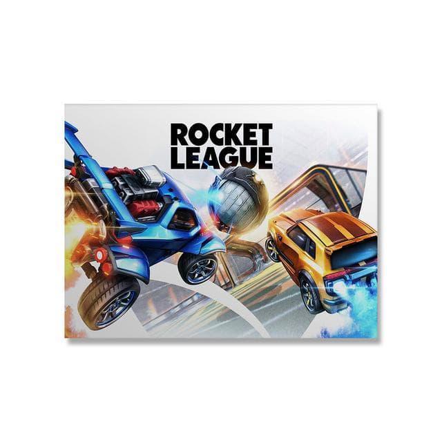 Rocket League Game Poster Room Decor Video Game Neon Car Prints Wall Art Modern Boy Room Living Room Home Decor Canvas Painting 60X80cm No Frame