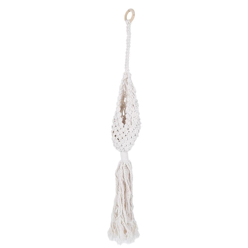 Hand Woven Cotton Rope Hanging Basket Plant Flower Pot Hanger for Balcony Garden Decoration