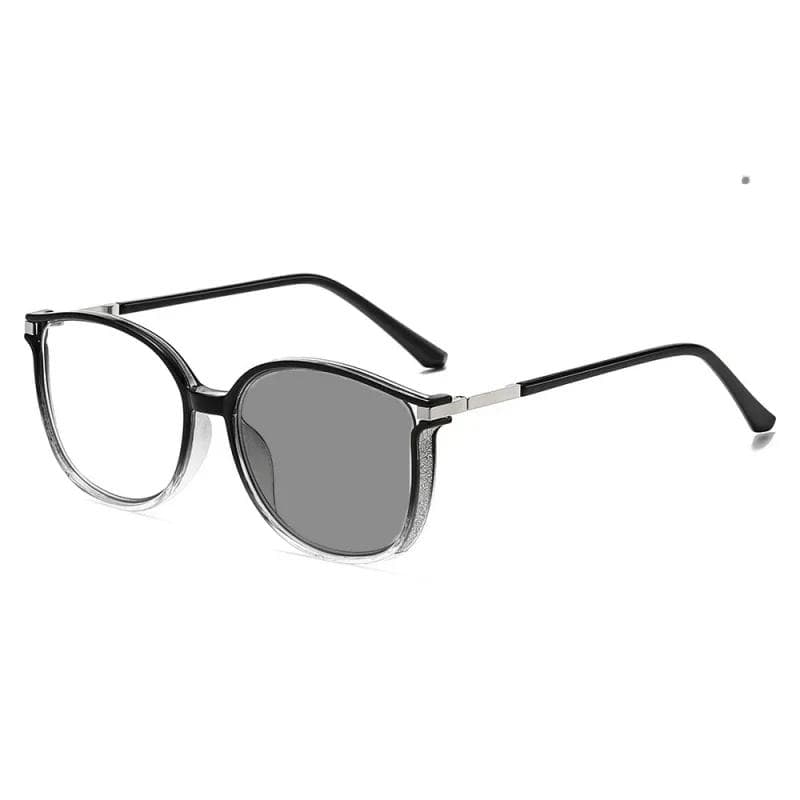Fashion Photochromic Reading Sunglasses for Women Blue Light Blocking Prescription Eyewear Diopter Far Sight 0
