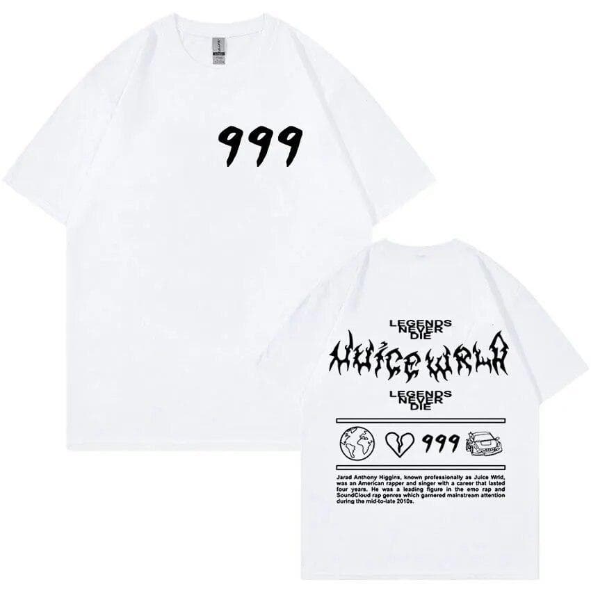 Rapper Juice Wrld 999 2023 Graphic T-Shirt Unisex WoUnisex Fashion Cotton Oversized T-shirts Hip Hop Vintage Gothic T Shirt Streetwear 2XL