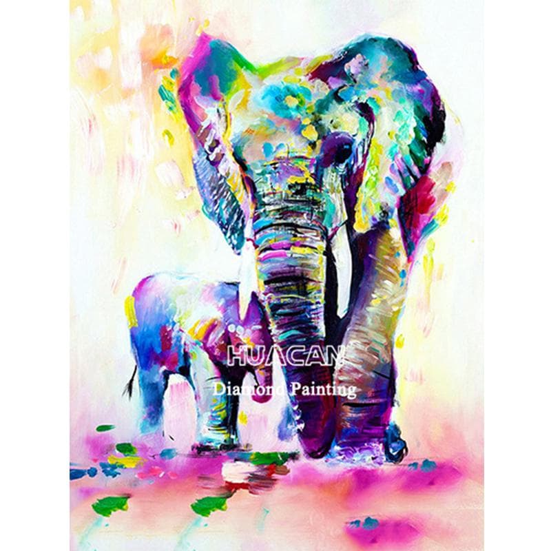 5D Diamond Painting Elephant Full Round Drill Animal New Arrival Diamond Embroidery Cross Stitch 20X30CM