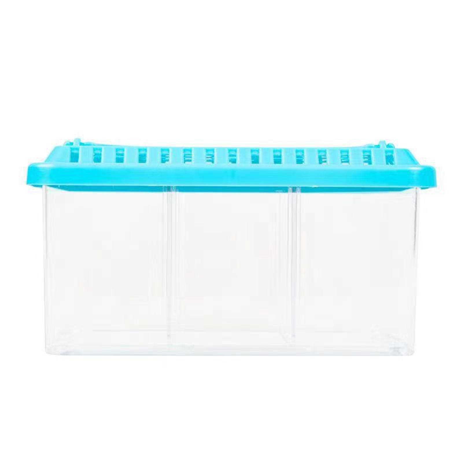 Acrylic Fish Tank Detachable 3 Areas Small Aquarium Desktop Ornamental Transparent Fish Tank for