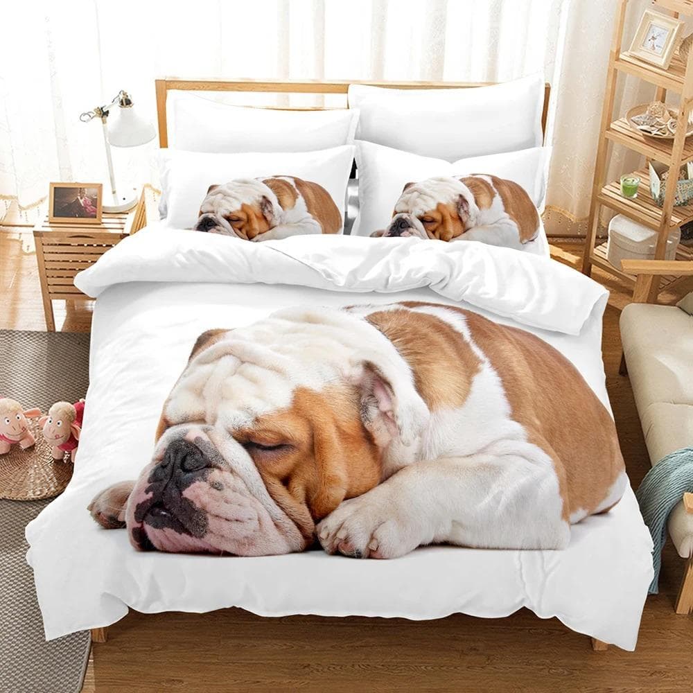 Cute dog Bedding Set Single Twin Full Queen King Size Pet dog Bed Set Teenager Bedroom Duvetcover Sets 3D Print 036 70x133cm 2pcs