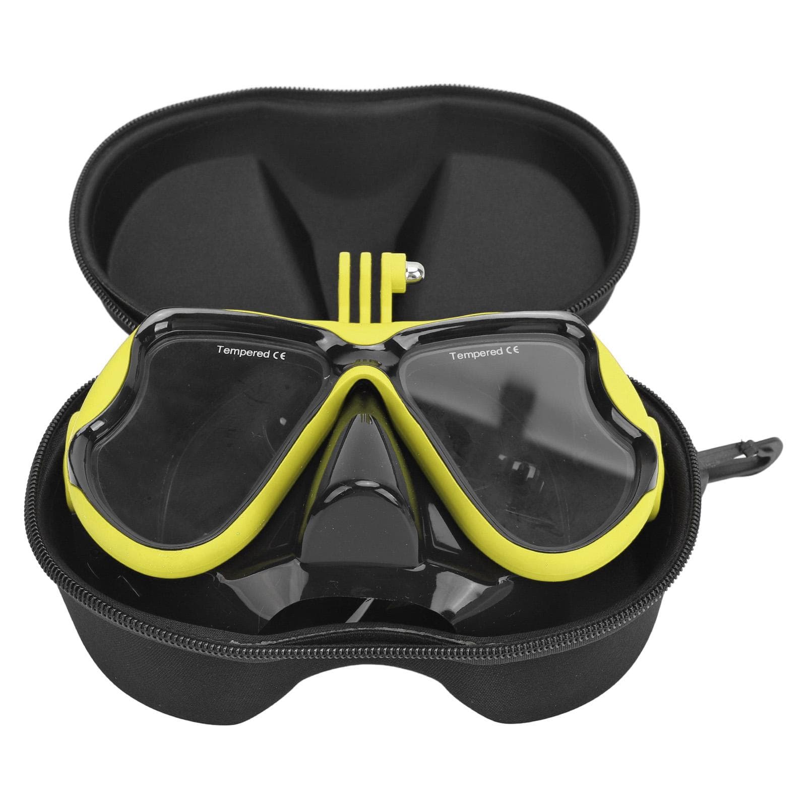 Action Camera Diving Goggles Professional Prevents Fog Tempered Lens Diving Face Cover with Mount