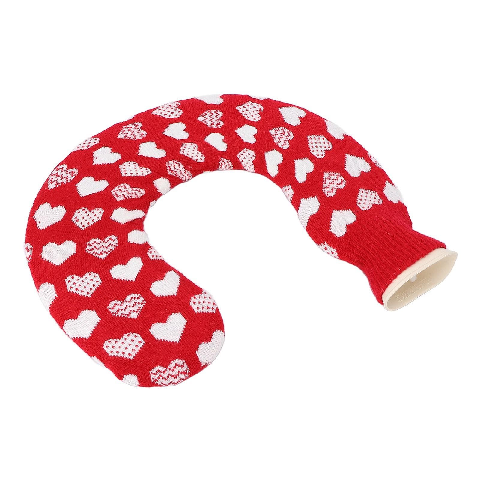 1L U Shaped Hot Water Bag Portable Neck Shoulder Warmer with Soft Knitted Cover for WinterType 1