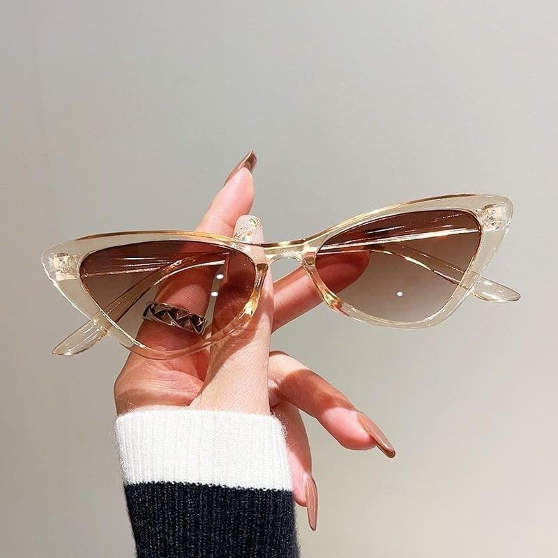 Cat Eye Sunglasses Women Retro Plastic UV Protection Round Lens Fashion Summer Beach Wild Eyewear Outdoor