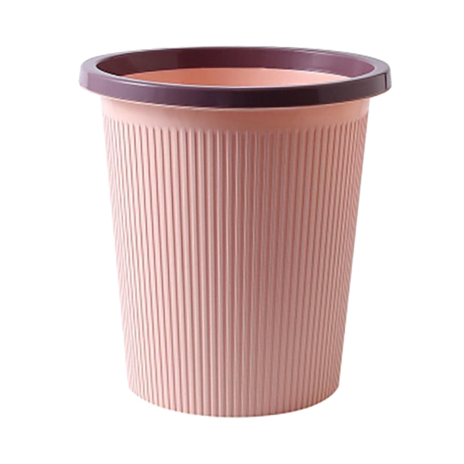 Trash Bin Plastic Exquisite Modern Garbage Container Can for Bathroom Kitchen Living Room Large Large Pink