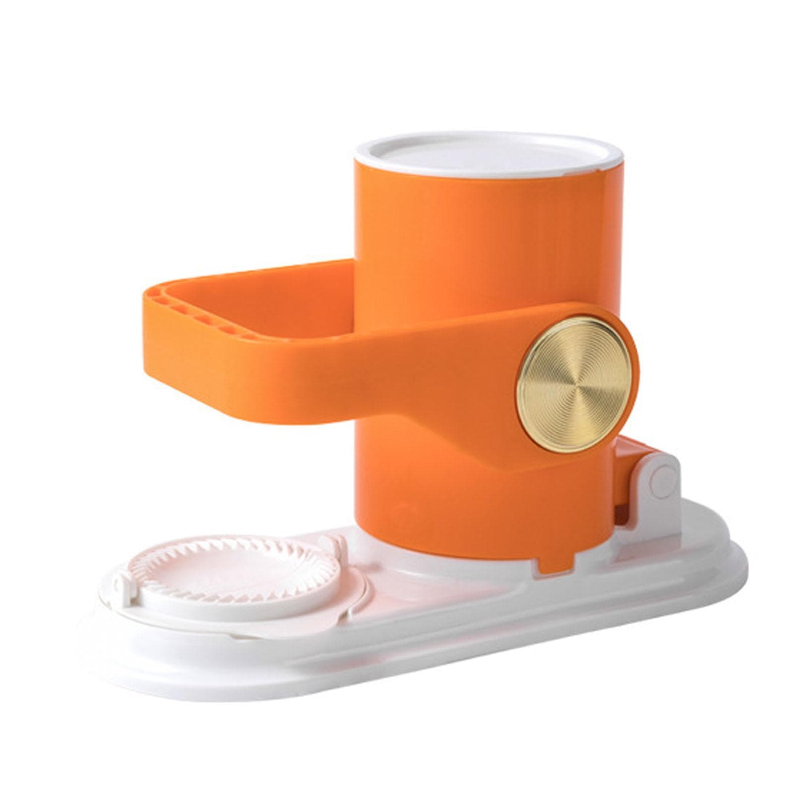 Dumpling Skin Maker 2 in 1 Multifunctional Manual Dumpling Maker Machine for Home Kitchen orange