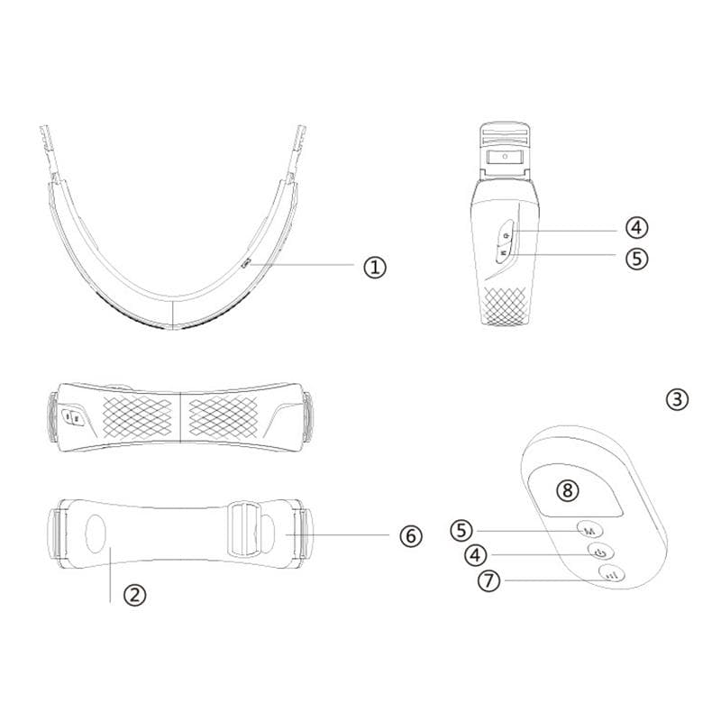 Electric Face Lifting Belt Blue Red LED Microcurrent Reduce Wrinkles Face Shaping Belt White white