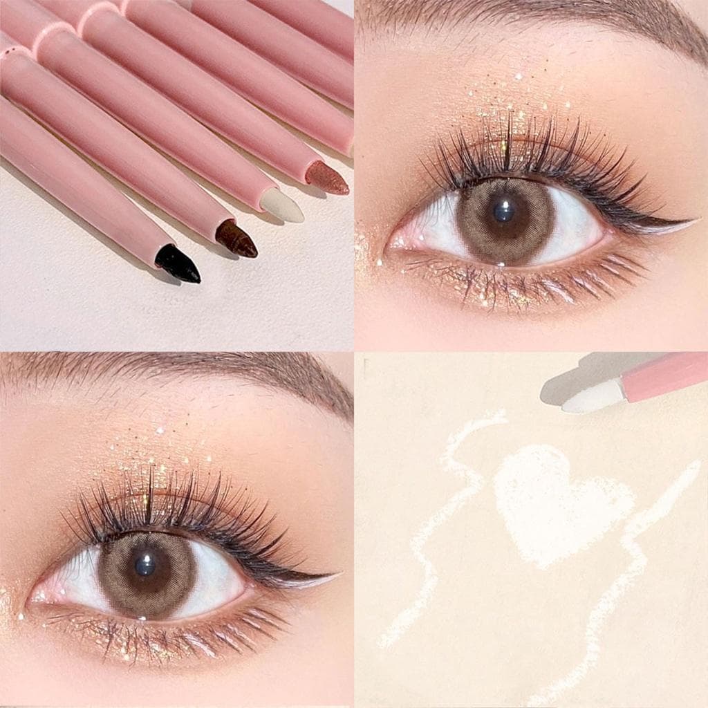 Color glue eyeliner long-lasting waterproof and not easy to smudge smooth natural makeup three-dimensional beginner student makeup glue pen novice white