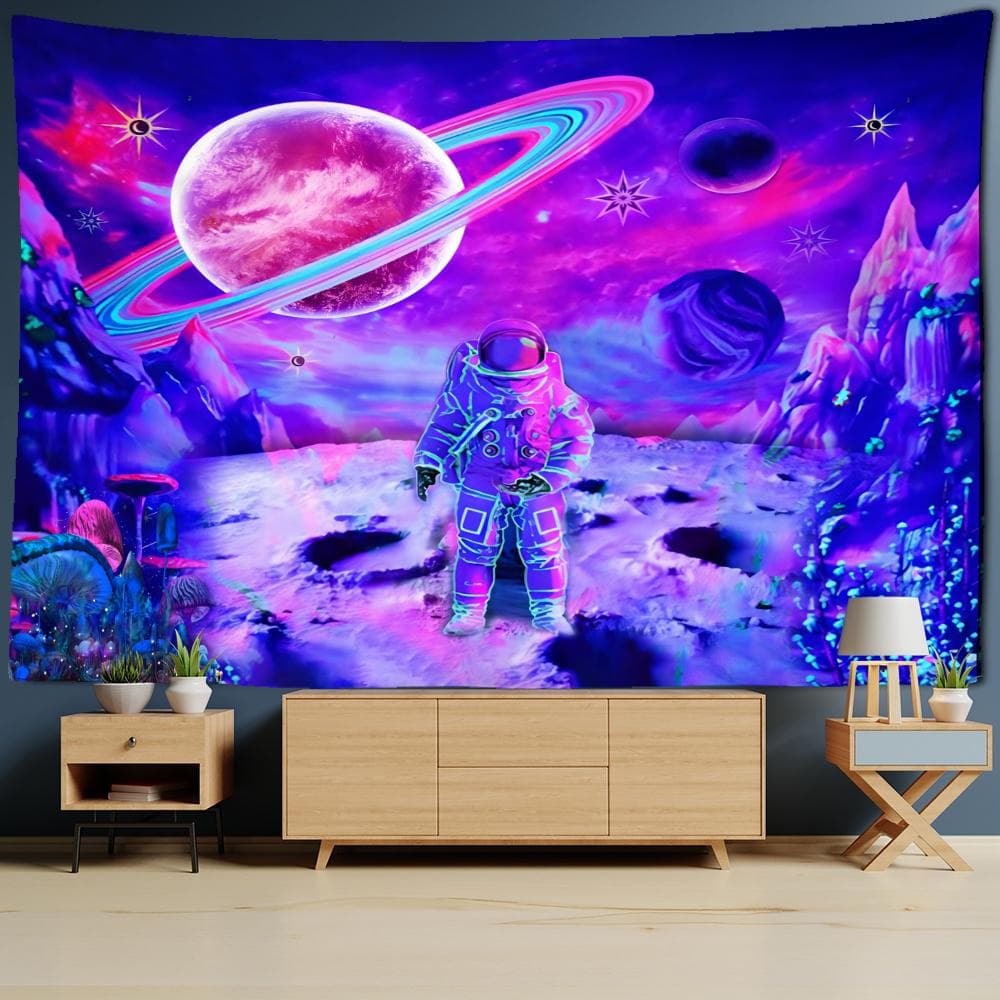 Abstract Astronaut Tapestry Wall Hanging Psychedelic Hippie Tapiz Colorful Universe Room Dormitory Home Decor Background 95x70cm
