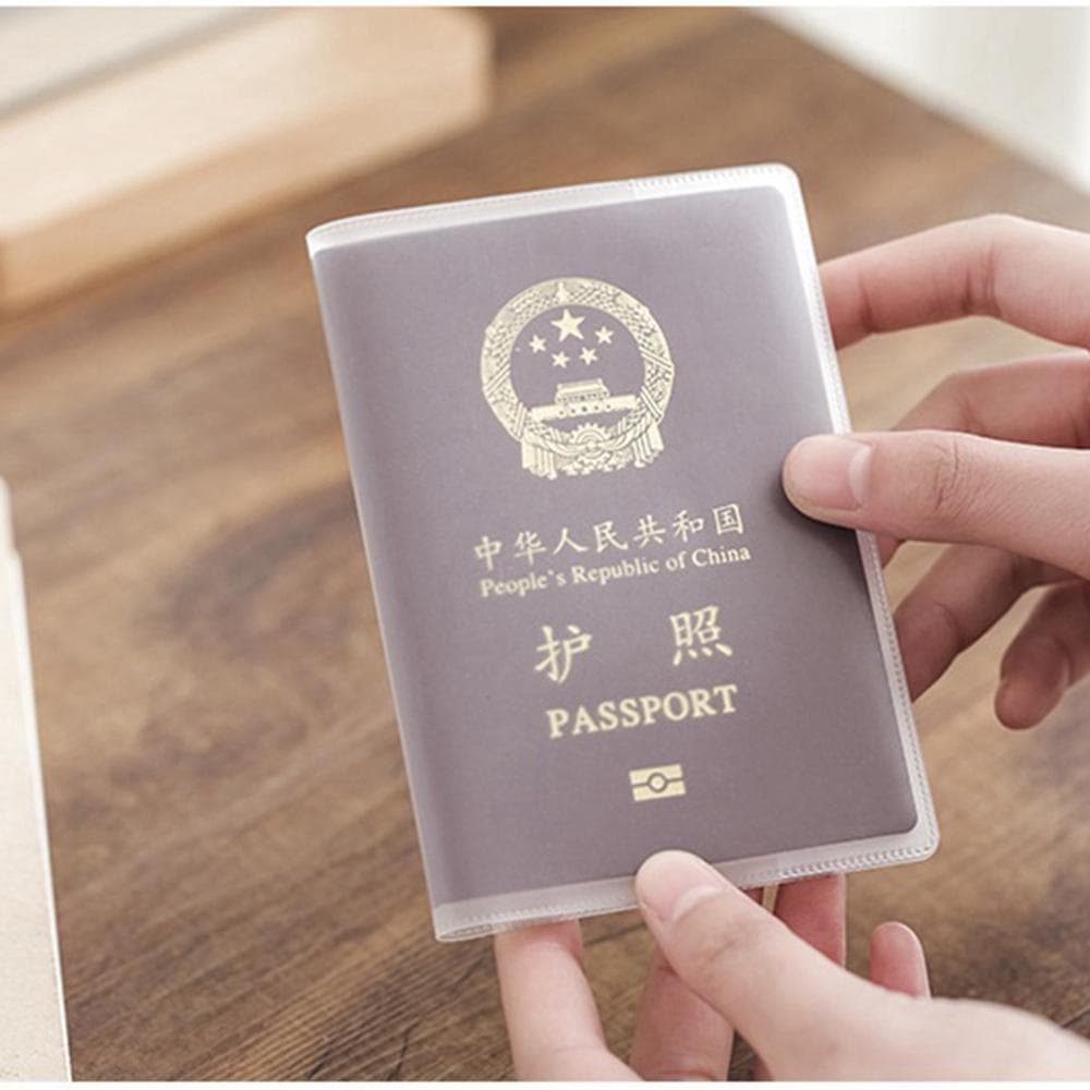 Silicone Transparent Waterproof Dirt ID Card Holders Passport Business Credit Bank Cover 18.5x13.1cm transparent white