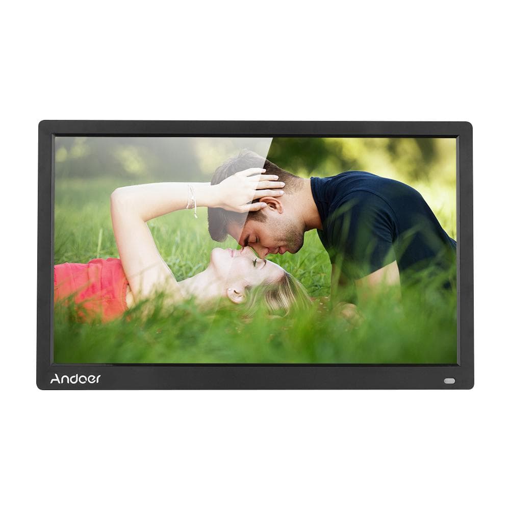 17.3 Inch Desktop Digital Photo Picture Frame Album 1600*900 Resolution 16:9 TN LED Display US Plug black