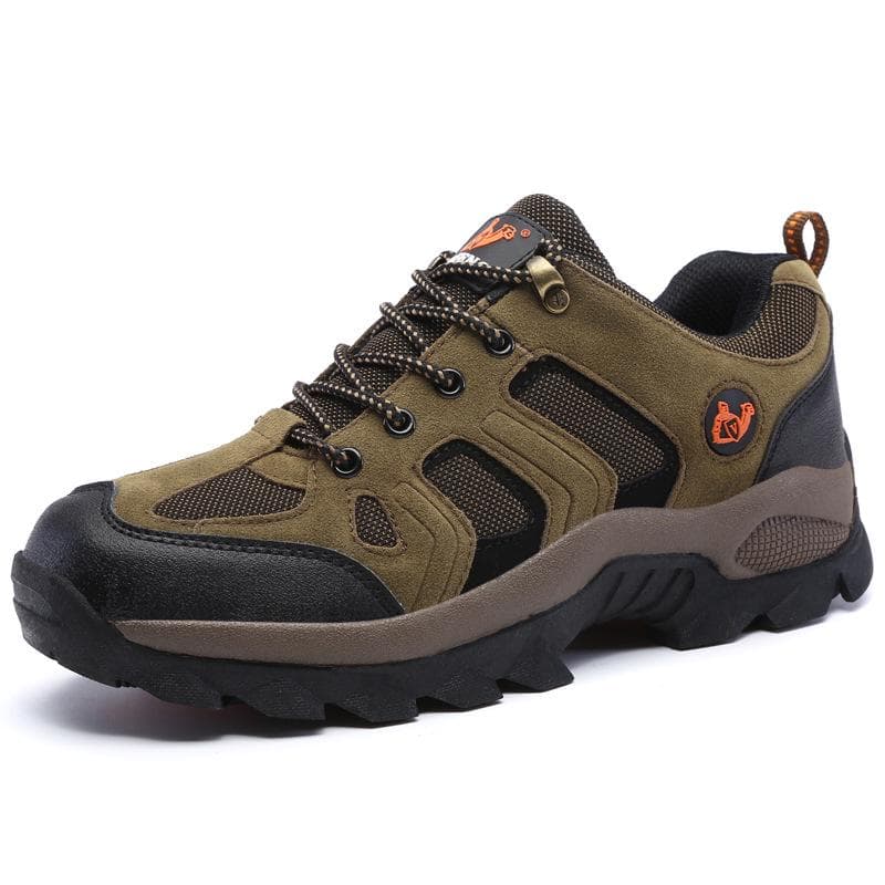 Men's Breathable Waterproof Hiking Shoes - Outdoor Non-Slip, Wear-Resistant, Thick Sole, Large Size, Plus Velvet Cotton Lining. 45