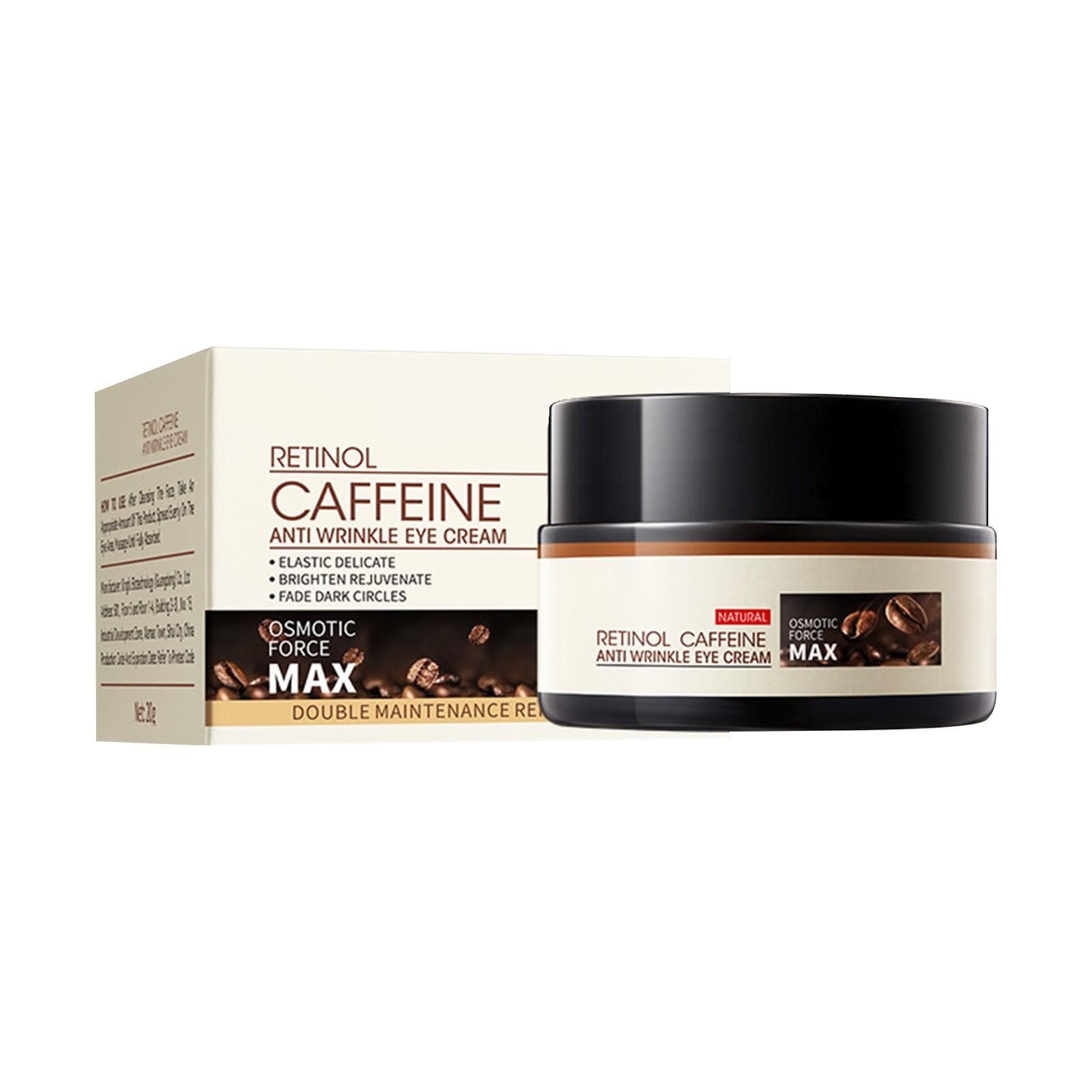 Caffeine Eye Cream Retinol Eye Cream Long-lasting Nourishment Around The Eyes Hydrates And Lightens Fine Lines And Eye Bags,20g white