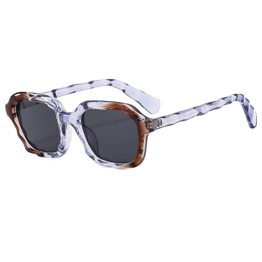 New Square Sunglasses Women Vintage Wave Frame UV400 Luxury Designer Shades Sun Glasses Eyewear Gafas Oculos as picture