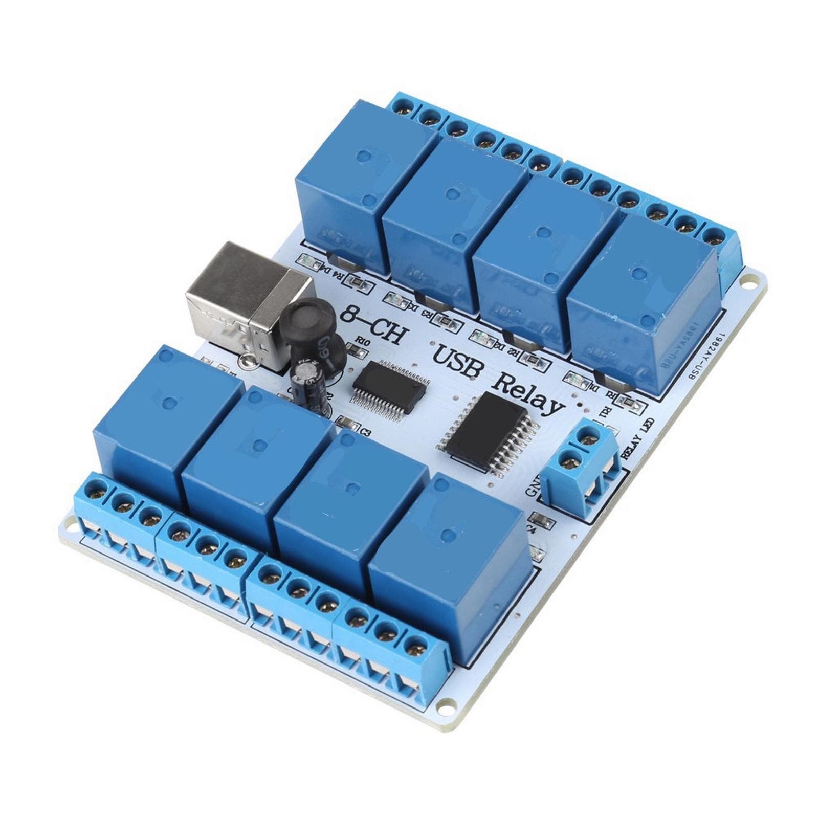 8channel 12VDC Type B USB Relay Board Module Controller for Automation Robotics