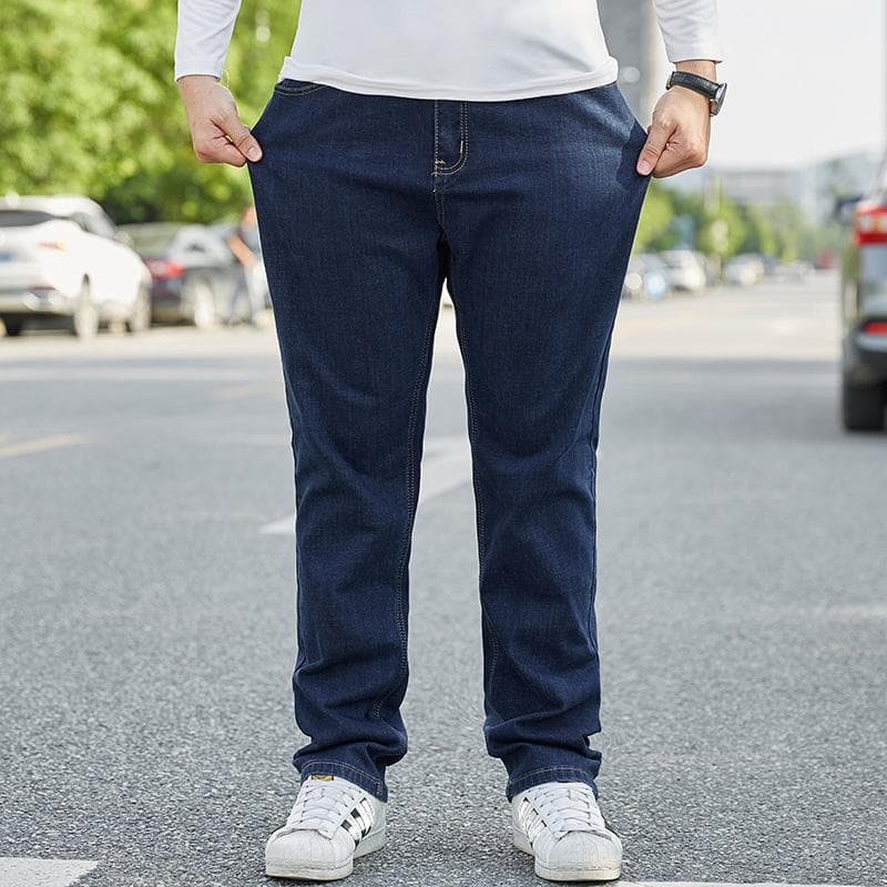 Size 30-56, 2024 Spring And Autumn New Collection, Fat And Large Size Jeans, Men'S Loose Straight Tube Fat Guy Pants 56