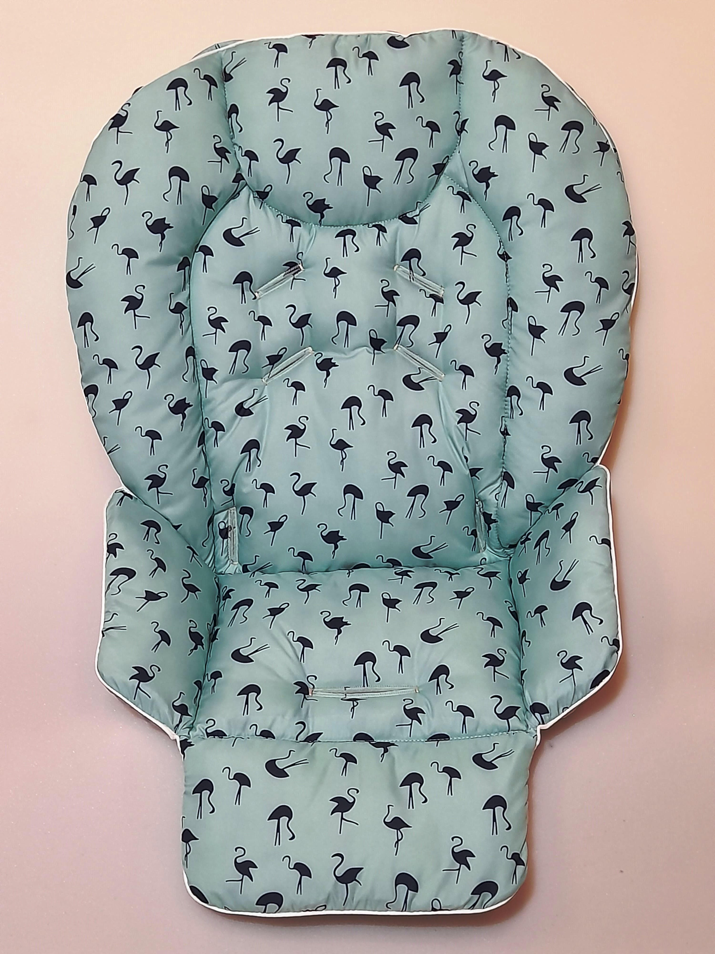Chicco Polly highchair waterproof cover with pattern, water-repellent highchair insert one size
